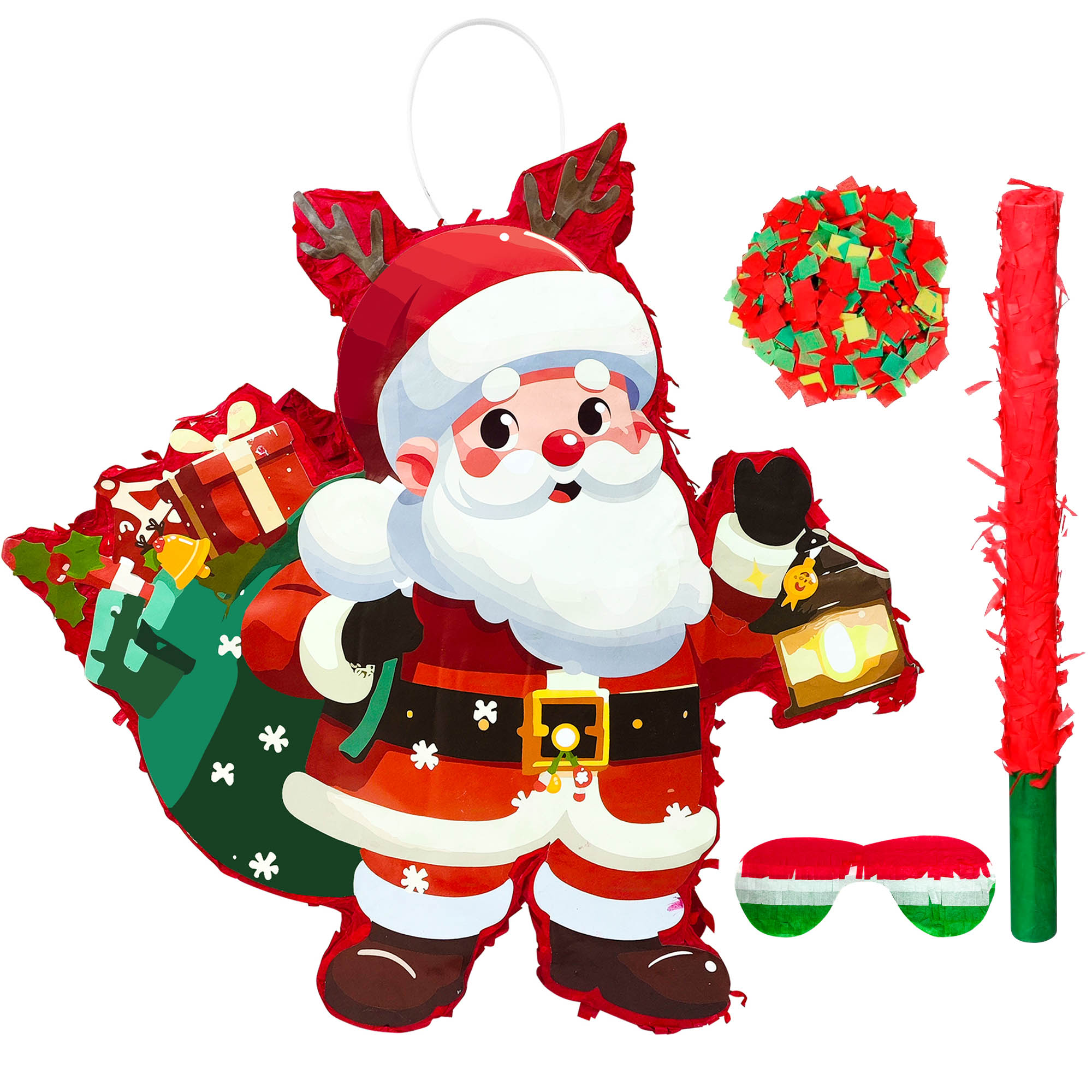 Party Games At Christmas - 4 Pcs Christmas Santa Claus Piñata