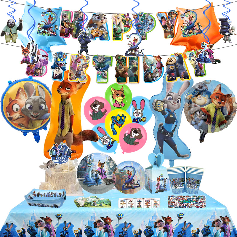 Zootopia Party Games - Zootopia Birthday Party Decoration Foil Latex