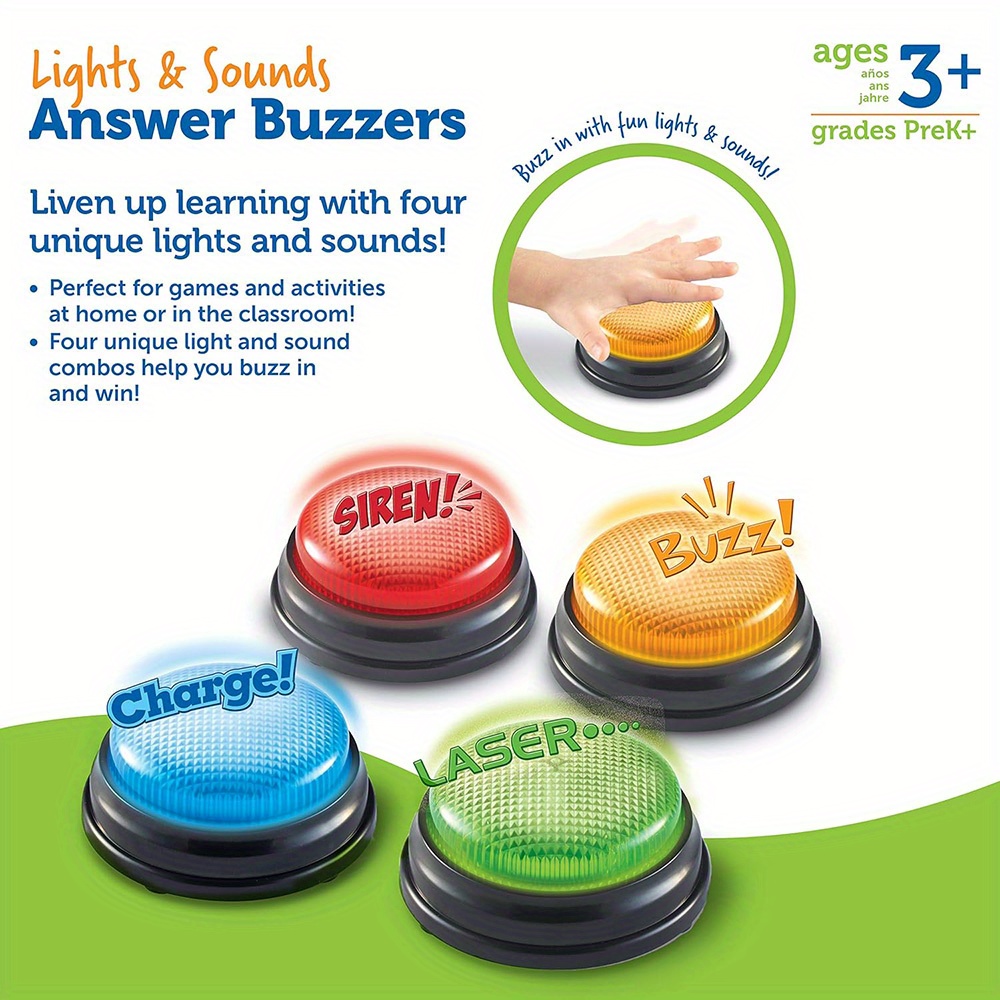 4pcs Lights and Sounds Buzzers - Party Family Games incelemesi ve fiyatı