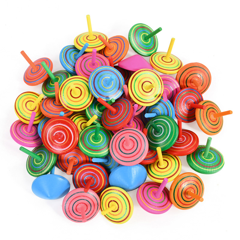 10/20Pcs Colorful Wooden Gyro  - Party Games Quiz incelemesi ve fiyatı