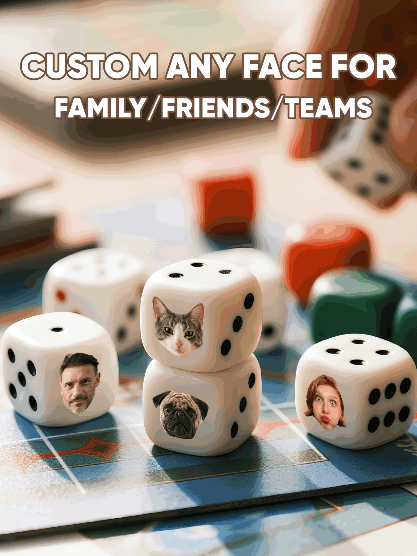 Custom Face Dice Personalized  - Party Family Games incelemesi ve fiyatı