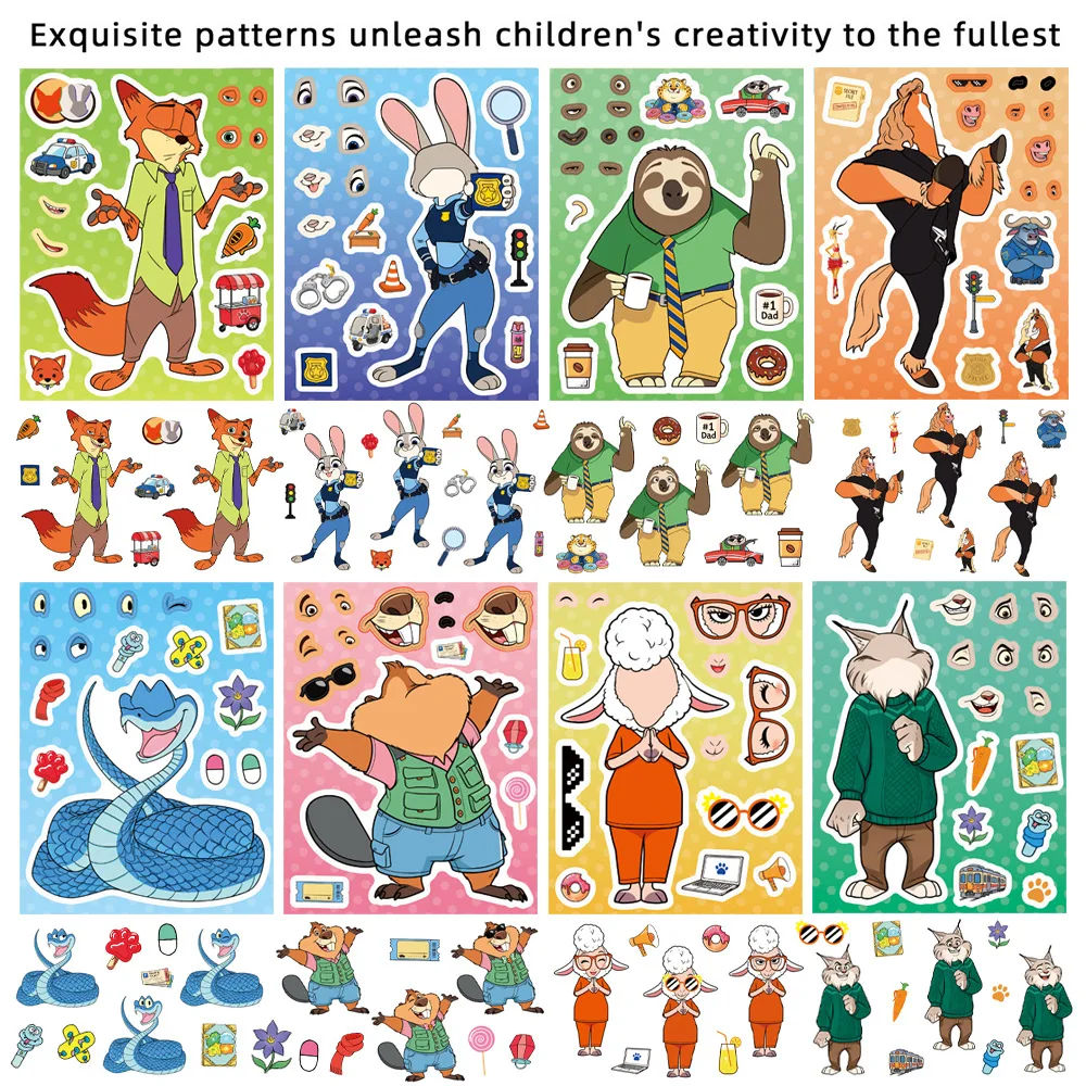 8/16Sheets Zootopia 2 Disney M - Zootopia Party Games incelemesi ve fiyatı