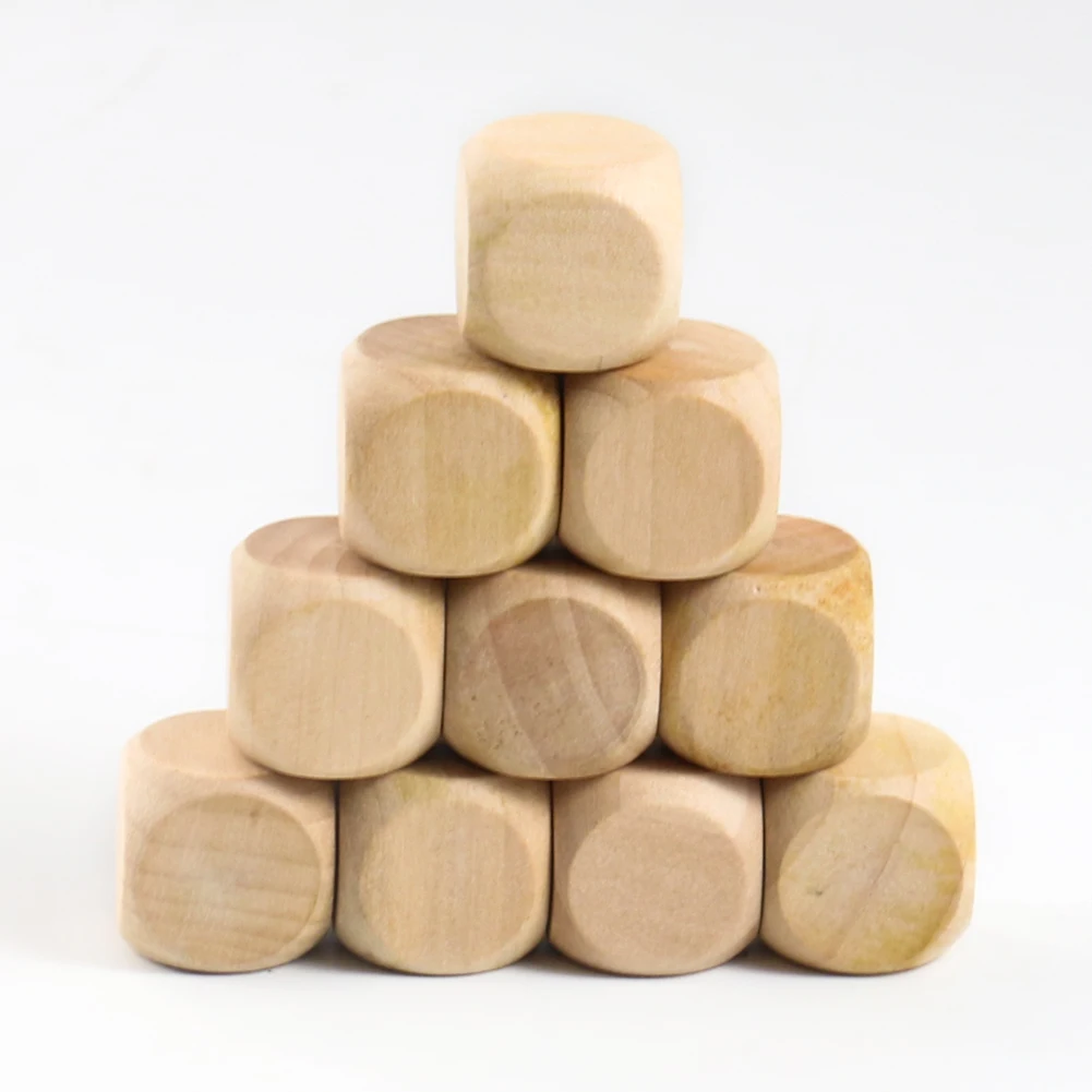 6pcs 20mm Blank Wooden Dice 6  - Party Games Gamecube incelemesi ve fiyatı