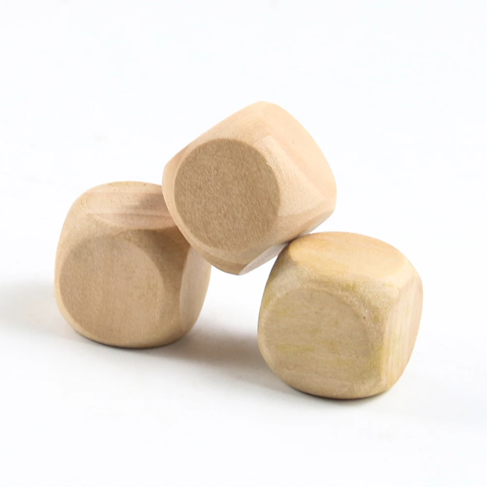 6pcs 20mm Blank Wooden Dice 6  - Party Games Gamecube incelemesi ve fiyatı