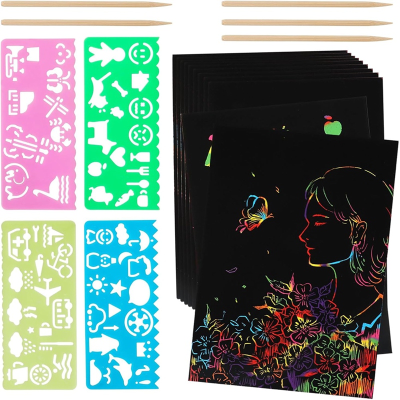 Scratch Paper Art Set, Black C - Party Games Kit incelemesi ve fiyatı