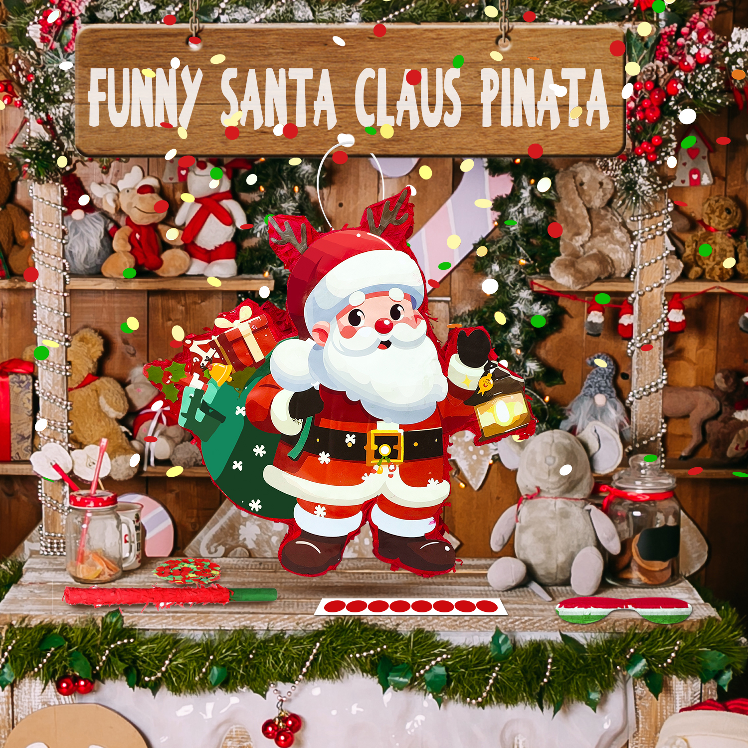 4 Pcs Christmas Santa Claus Pi - Party Games At Christmas incelemesi ve fiyatı