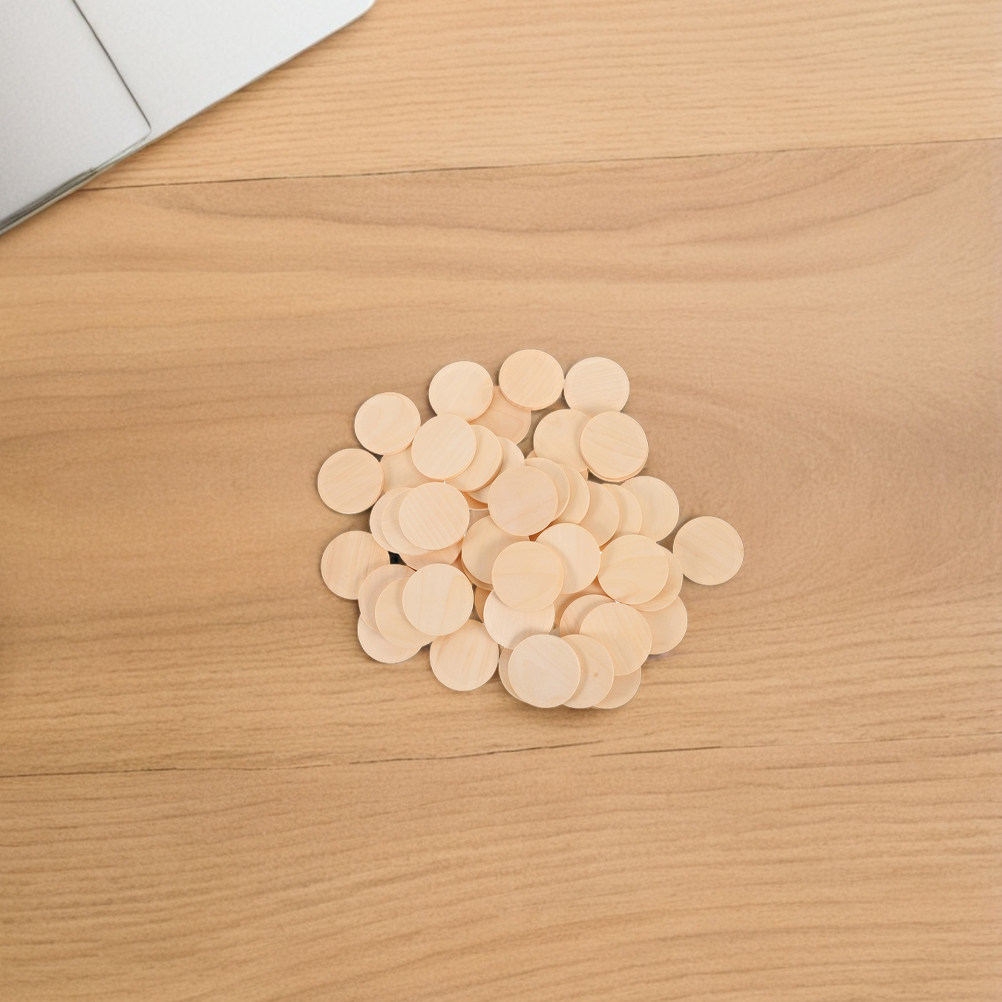 50Pcs Natural Solid Wood Circl - Party Games Name incelemesi ve fiyatı