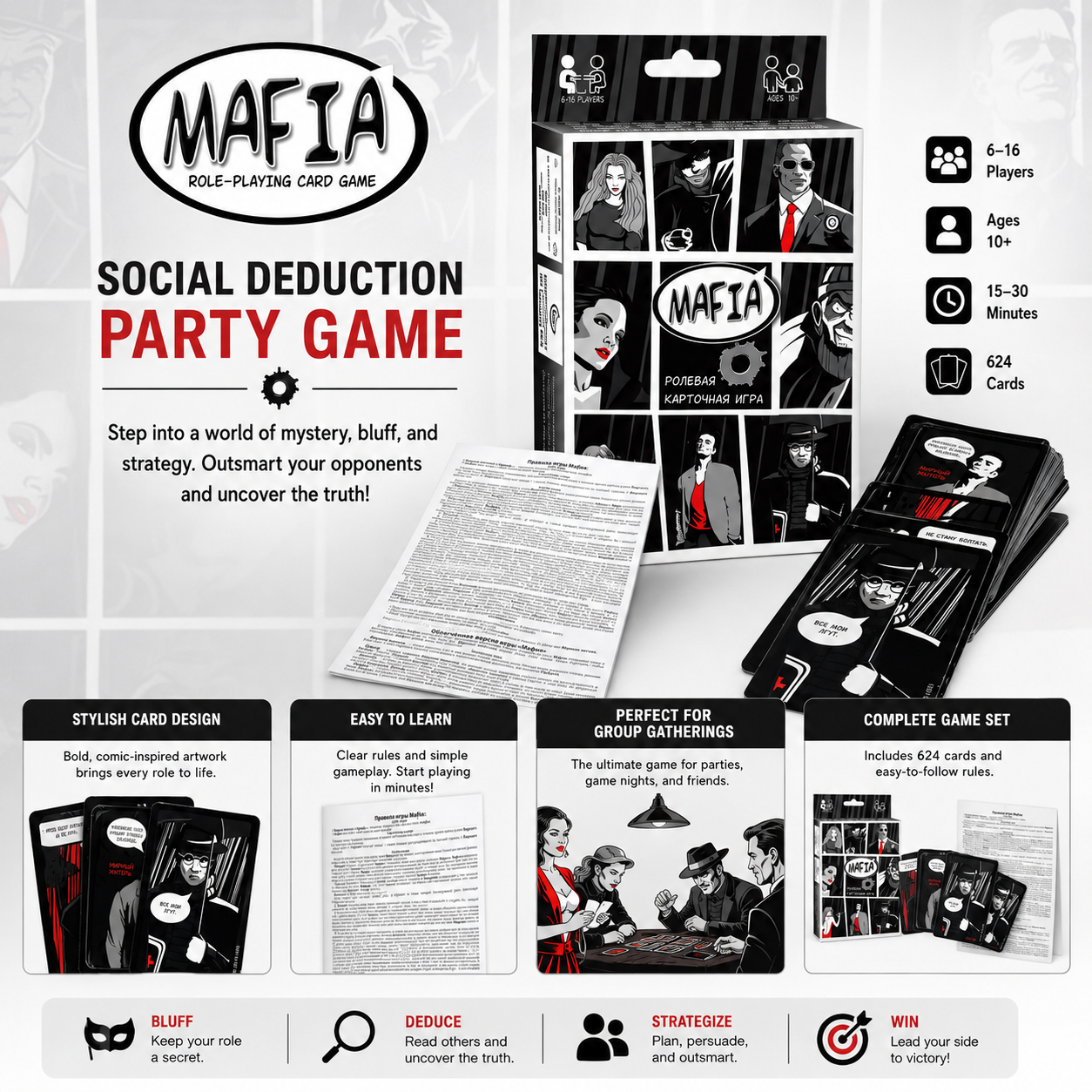 BestsellingKid-Approved MAFIA  - Party Games Mafia incelemesi ve fiyatı
