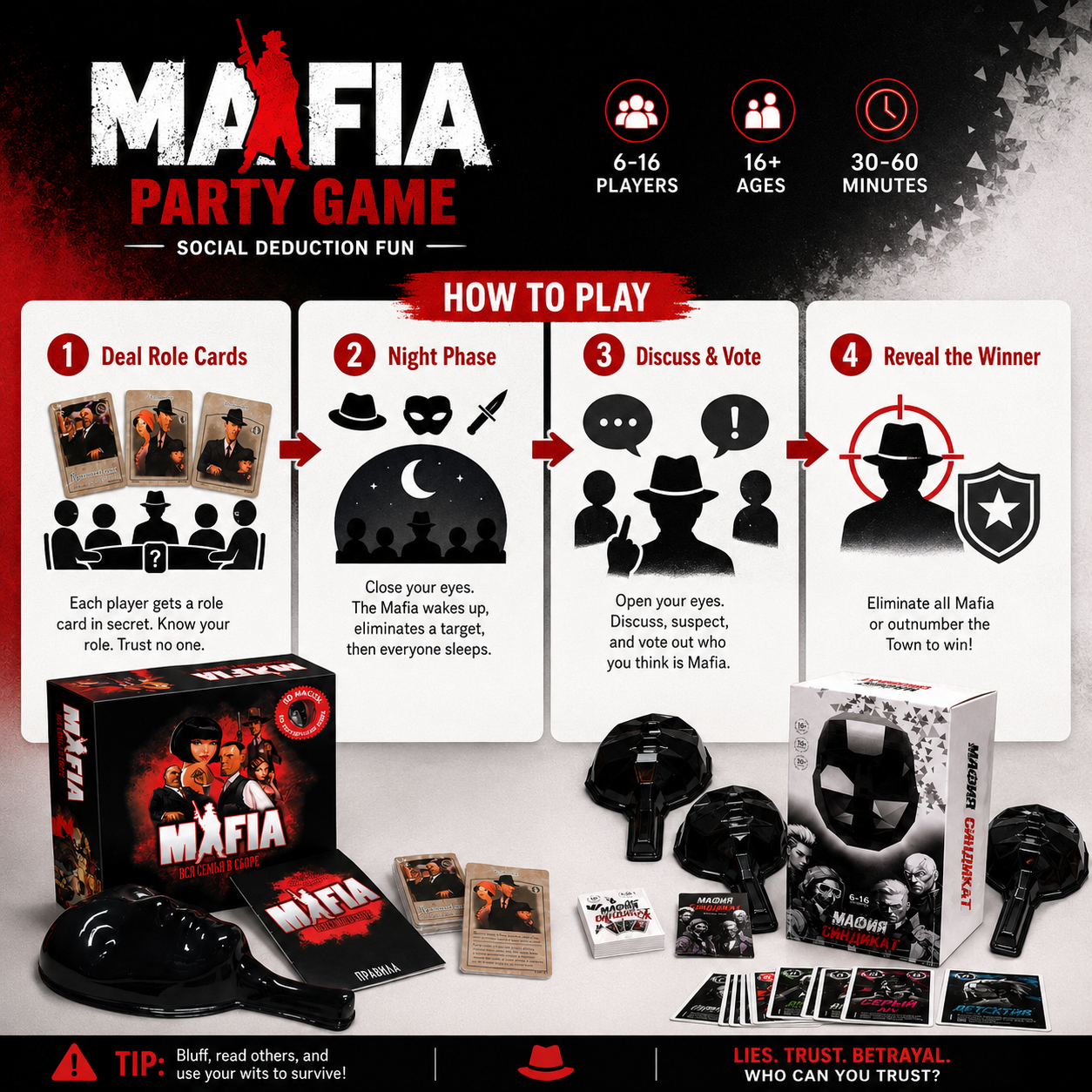 Mafia Party Board Game, Social - Party Games Mafia incelemesi ve fiyatı