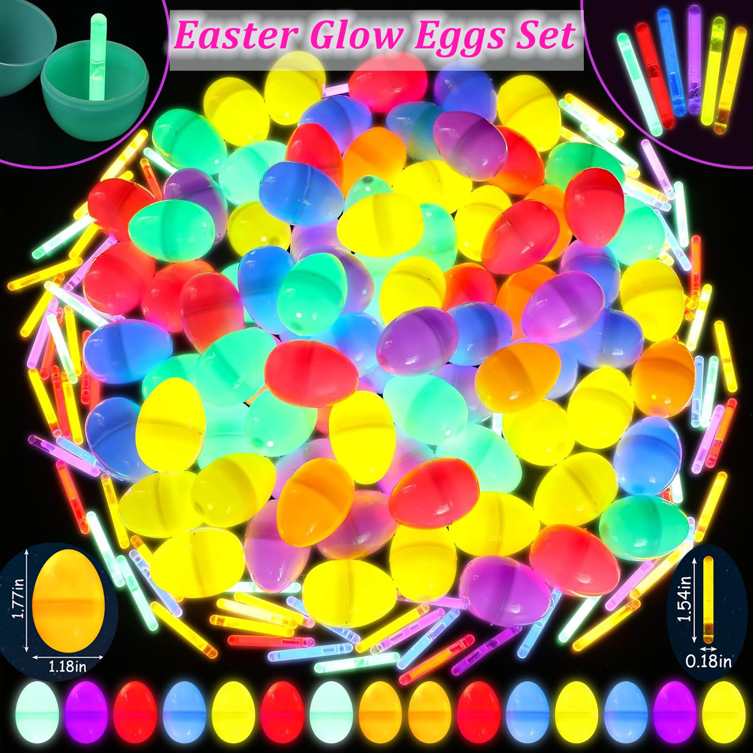 100-300Set Easter Eggs with Mi - Party Games Egg incelemesi ve fiyatı