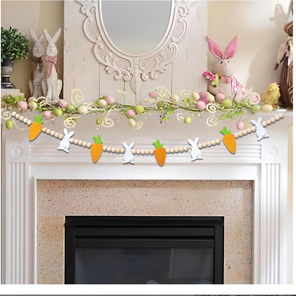 Bunny rabbit Carrot Garland ha - Party Games Egg incelemesi ve fiyatı
