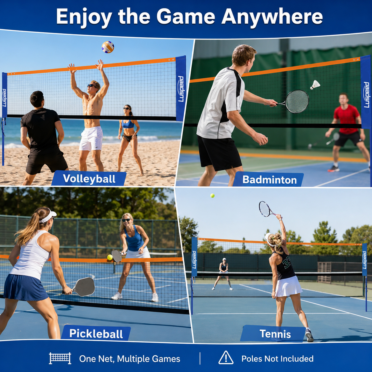 Portable Volleyball Net Outdoo - Badminton Set Garden incelemesi ve fiyatı
