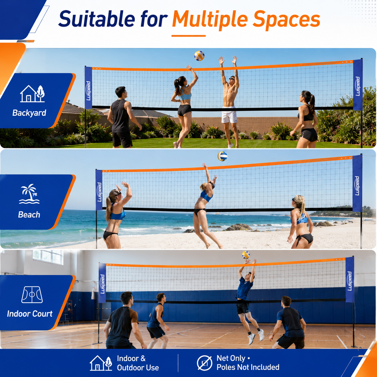 Portable Volleyball Net Outdoo - Badminton Set Garden incelemesi ve fiyatı