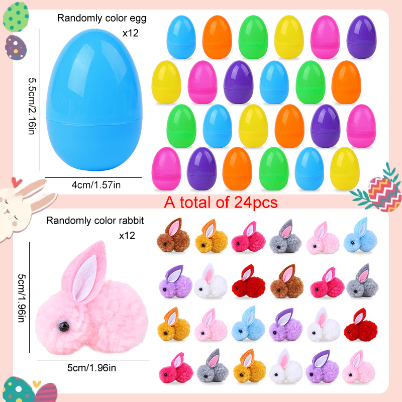 24/48Pcs Cute Easter Egg with  - Party Games Egg incelemesi ve fiyatı