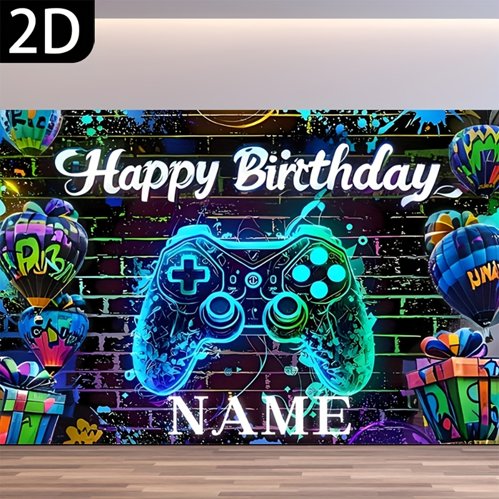 1pc  Personalized Neon Gamer H - Party Games Name incelemesi ve fiyatı