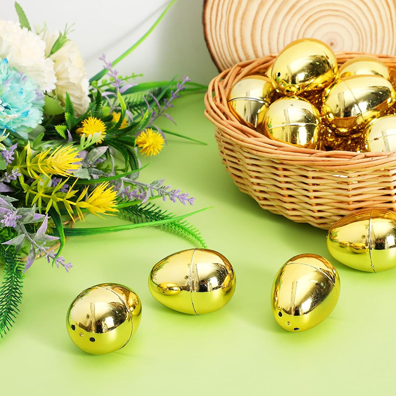 6-24Pcs Golden Easter Eggs Pla - Party Games Egg incelemesi ve fiyatı