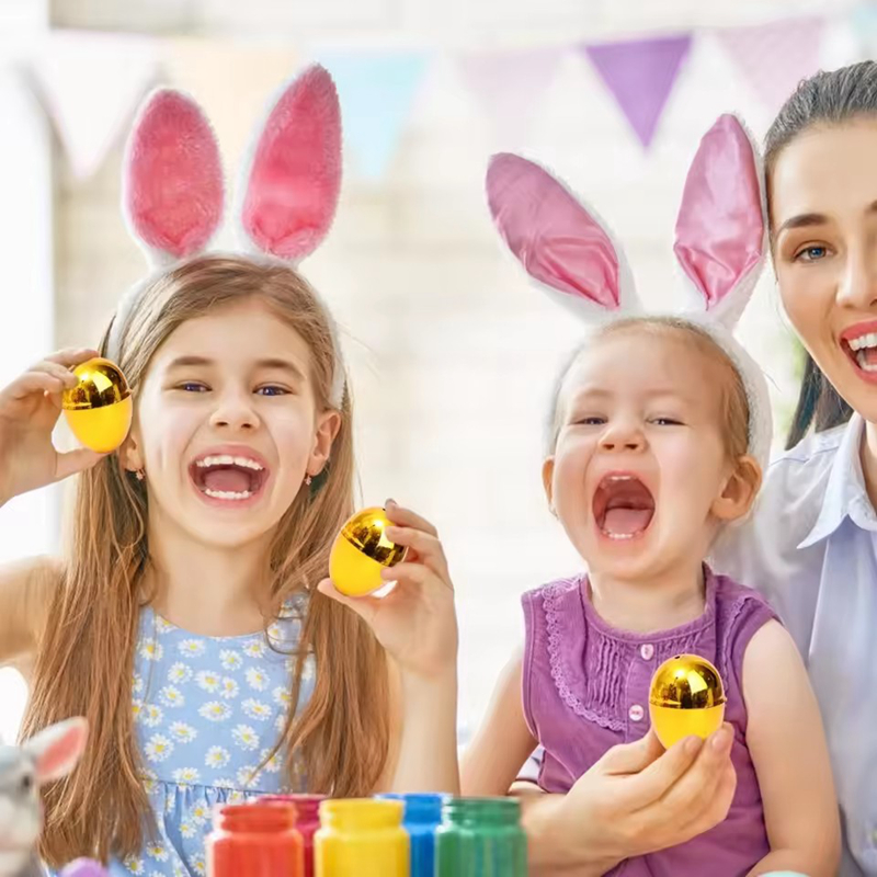 6-24Pcs Golden Easter Eggs Pla - Party Games Egg incelemesi ve fiyatı